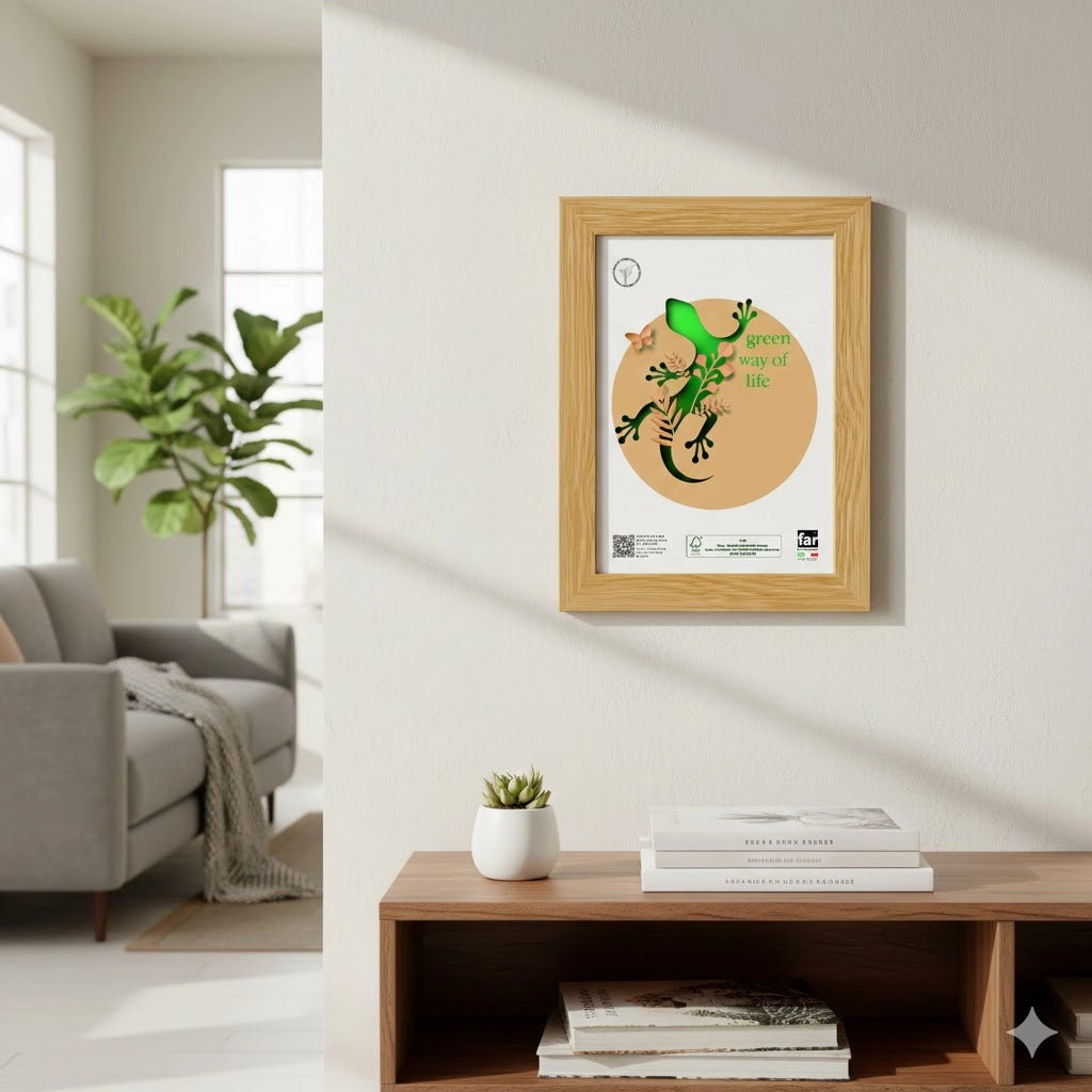 CORNICE 'NEWMAN' cm 13 x 18 con portafoto - rovere  - BricoGo