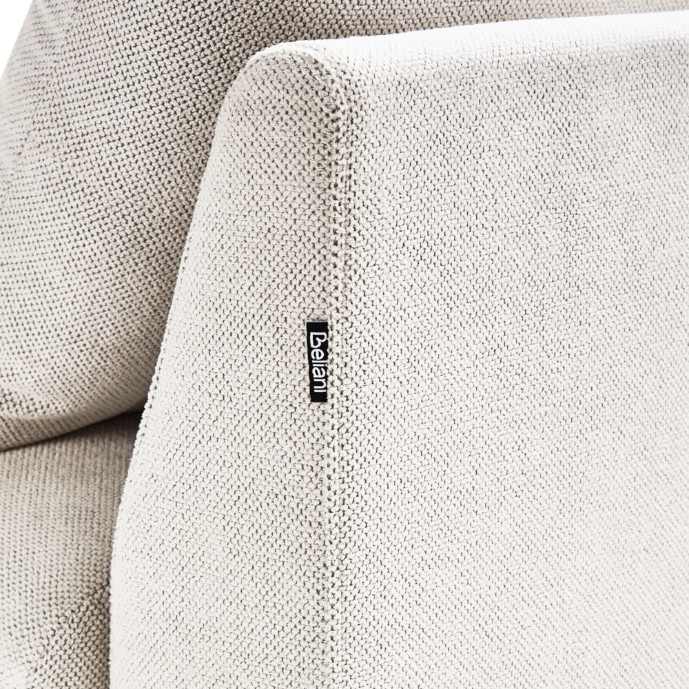Chaise Lounge in poliestere bianco sporco imbottito senza braccioli Mobili per il soggiorno moderni e alla moda