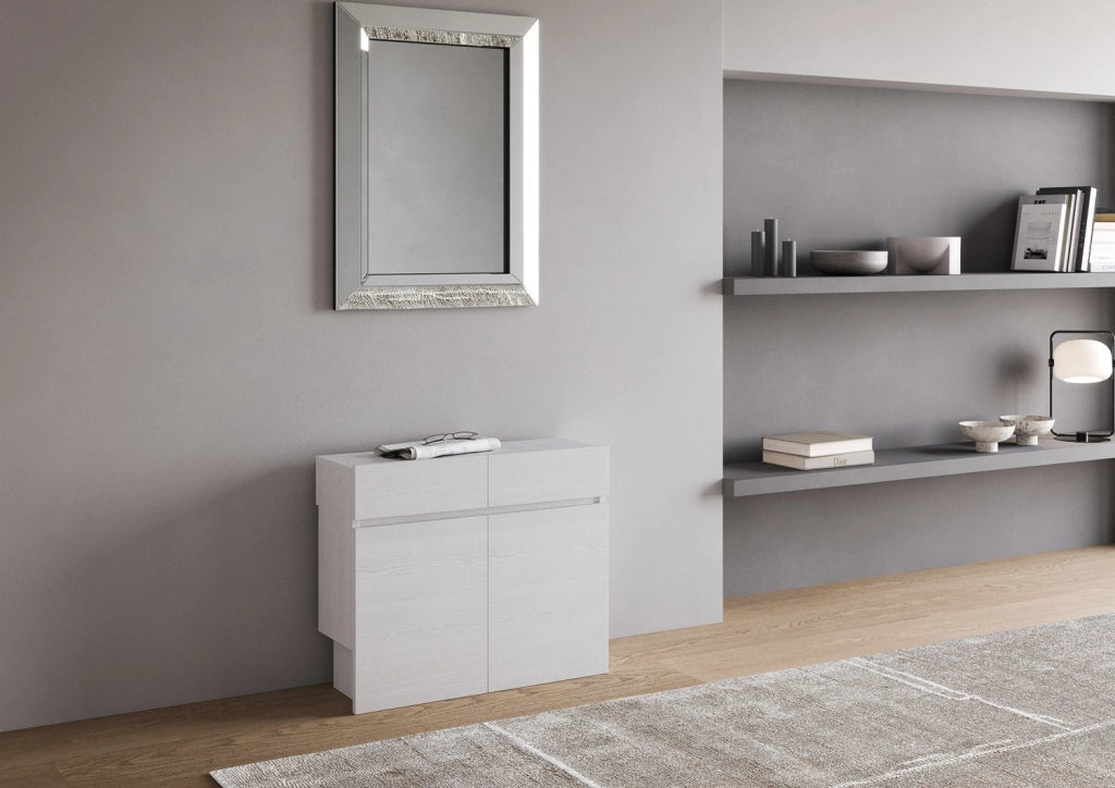 Panche Allungabili Inferiore e Superiore 72-300x26x60 cm Evolve Bianco Frassino