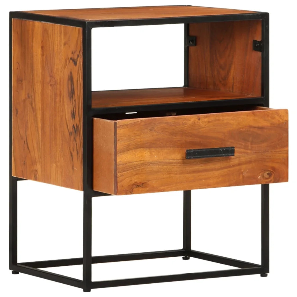 Comodino 40x30x50 cm in Legno Massello di Acacia 327446