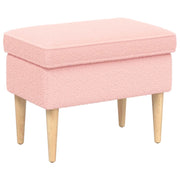 Poggiapiedi Rosa 55 x 35 x 41 cm Bouclé