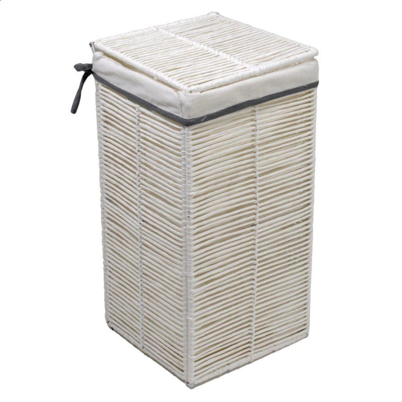 Cestone paper hilary bianco quadro pieghevole cm 31x31h60