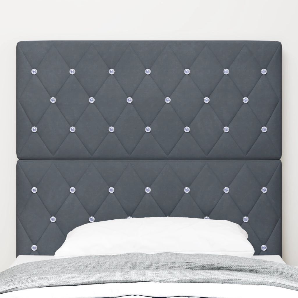 Testata LED Grigio Scuro 90 cm Velluto