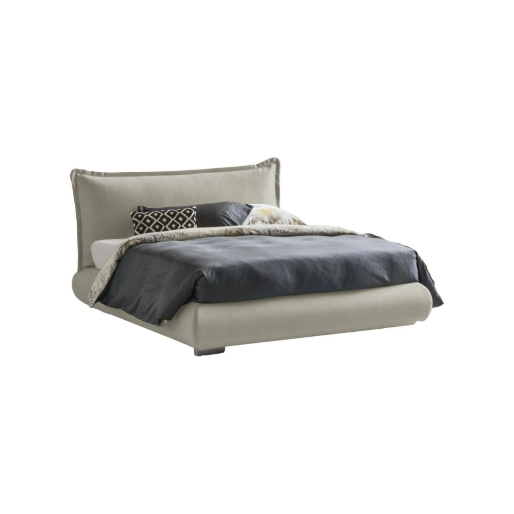 Letto Matrimoniale Geras, Letto Matrimoniale Sfoderabile Made in Italy, Beige