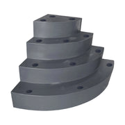 Scala interna per piscina ad angolo curvo h. 1,20 m per posa sotto liner