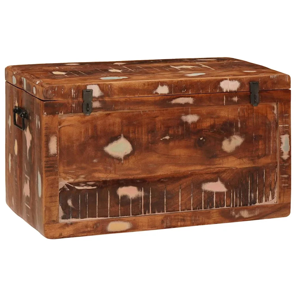 vidaXL Scatola di Stoccaggio Multicolore legno massello di riciclo