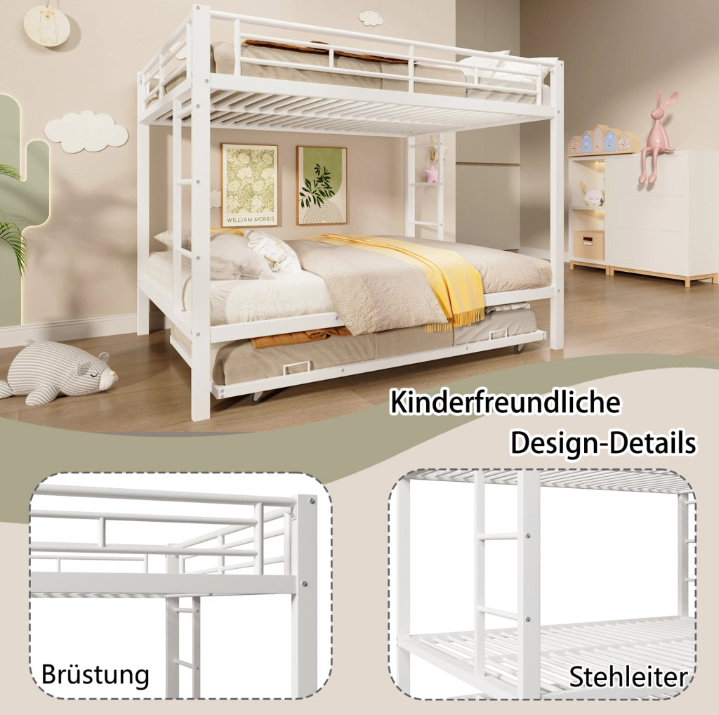 Letto a castello per bambini 140x200 cm con letto estraibile