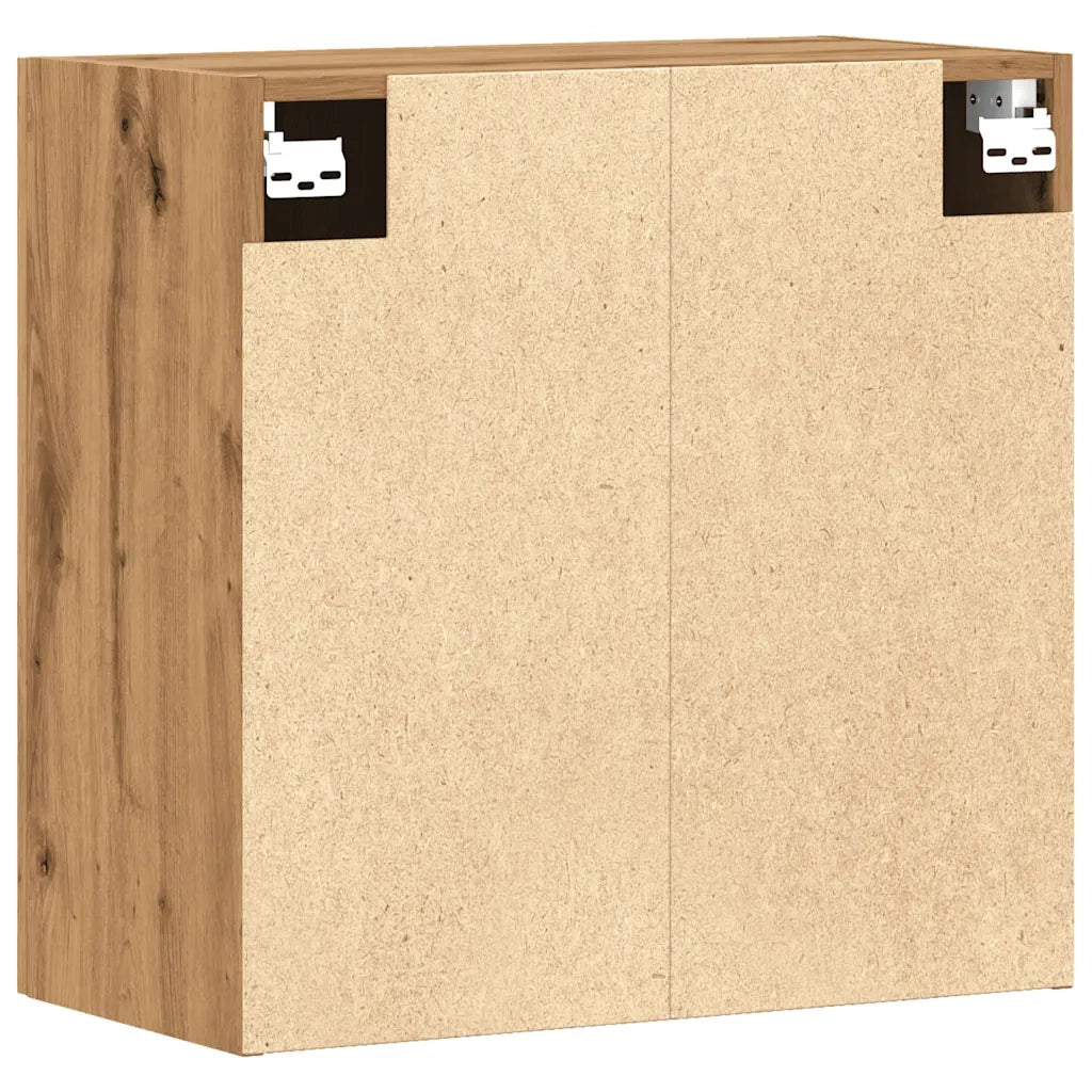 Mobile contenitore sospeso a parete grande capacità 60 x 31 x 60 cm finitura rovere ingegnerizzato realizzato artigianalmente 02_0051139