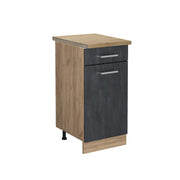 Vicco Mobiletto base per cucina Calcestruzzo nero 40 cm PL Rovere