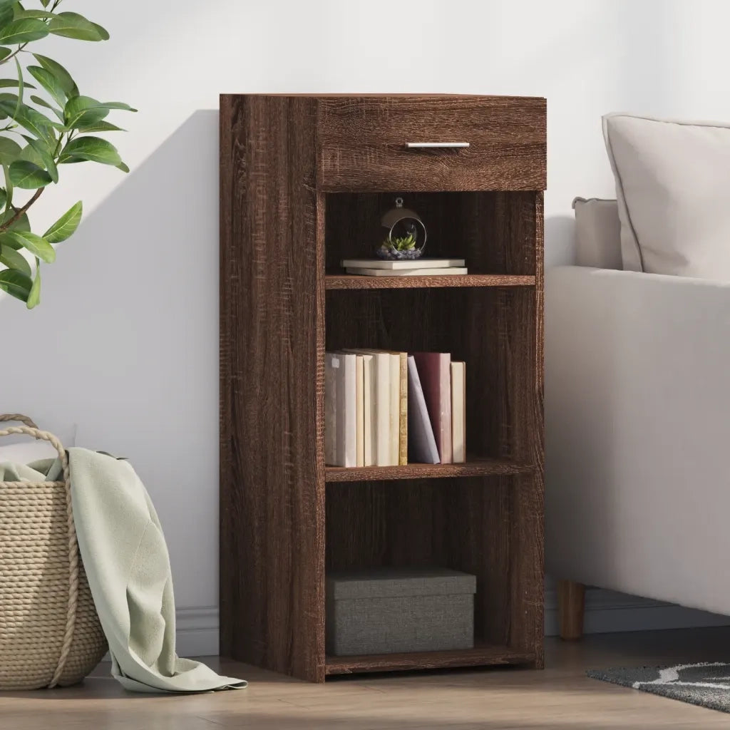 Credenza | Madia | Buffet da pranzo | Armadio da pranzo Rovere Marrone 40x42,5x93 cm in Legno Multistrato
