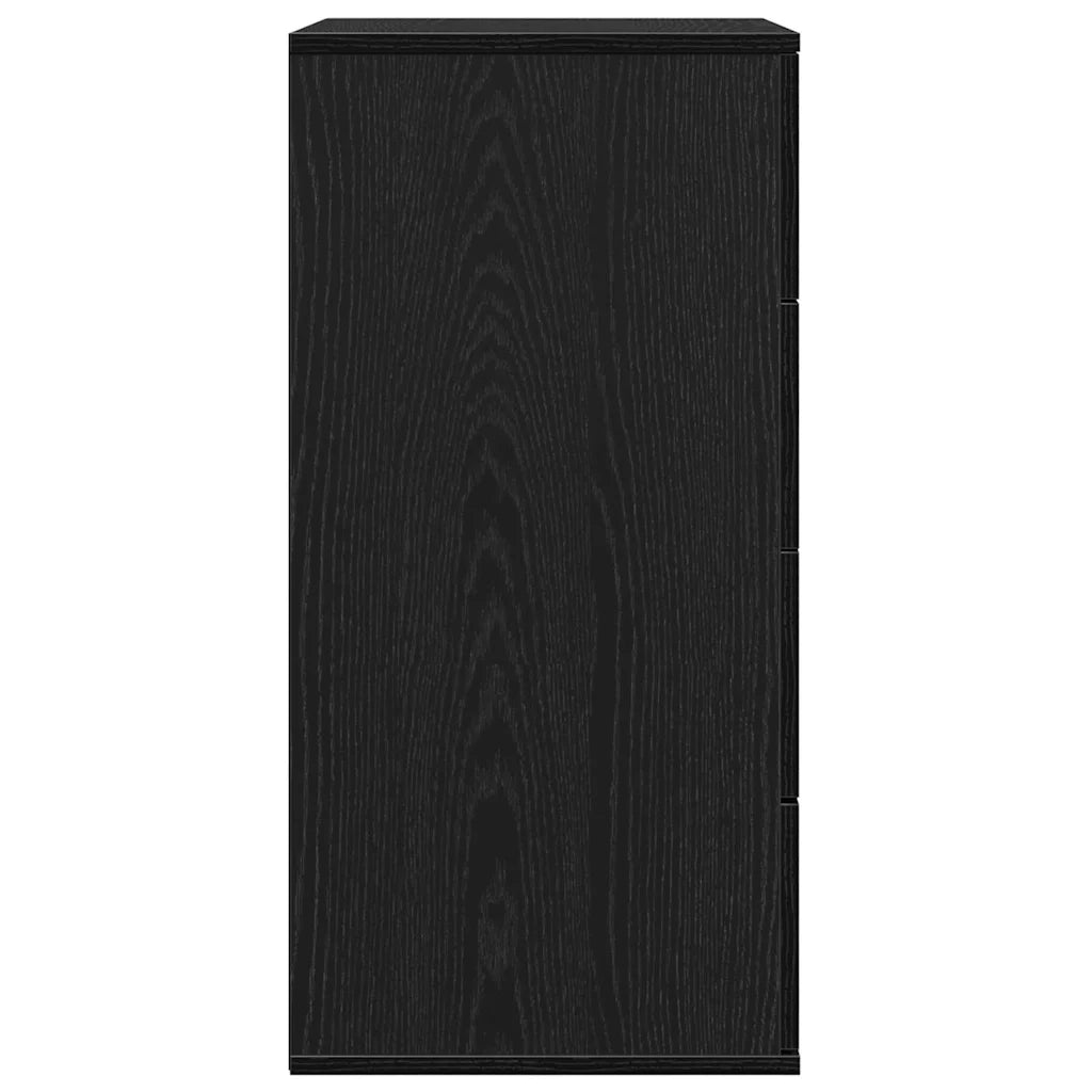 Credenza-Buffet-Armadio da cucina Rovere Nero 60 x 39 x 80 cm Legno multistrato