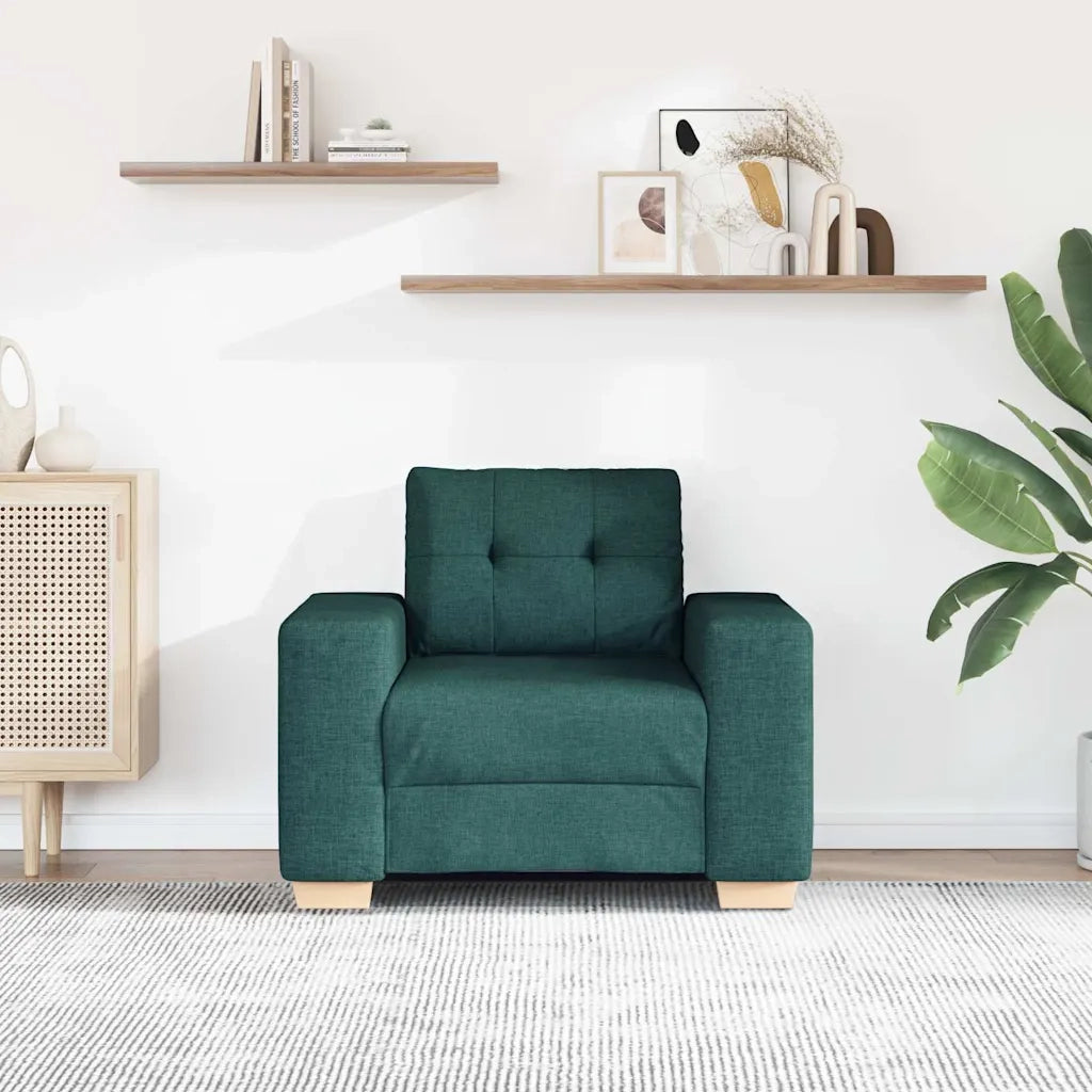 Divano Sedia Verde Scuro 100x78x80 cm in Tessuto 4105063