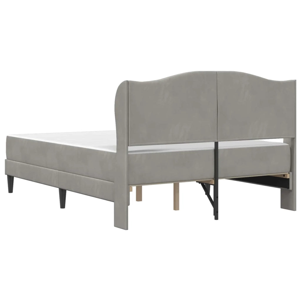 Struttura del letto-Giroletto Grigio Chiaro 120 x 190 cm Velluto 199080