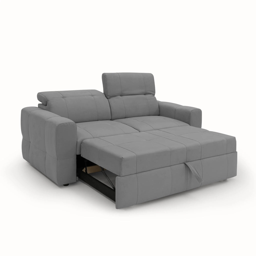 Kronos Divano con estraibile e poggiatesta reclinabili in morbida microfibra impermeabile T11 173 cm grigio