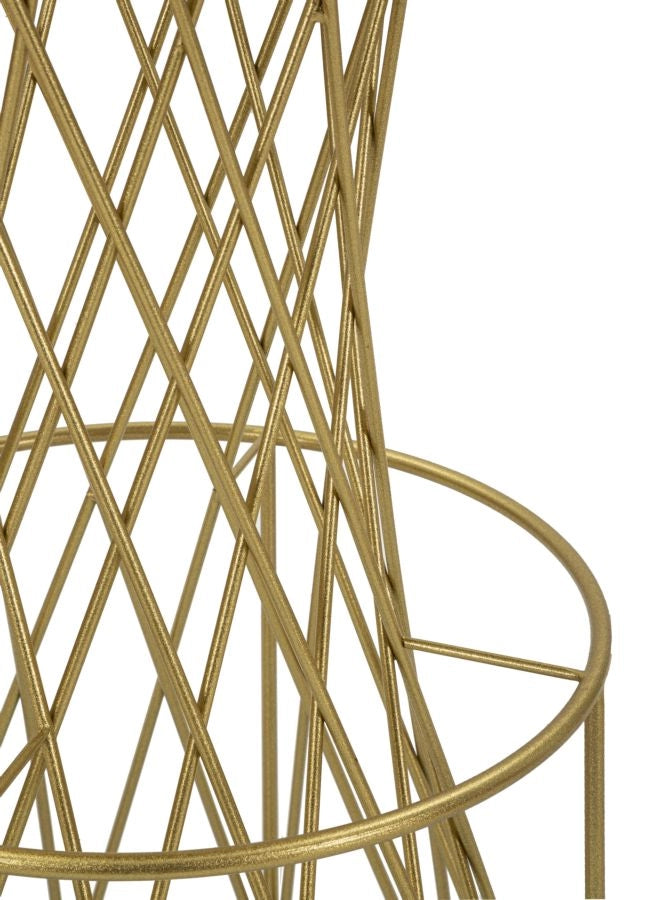 Tavolo Bar Tower New Ø70x103 cm in Ferro e Vetro Oro e Nero