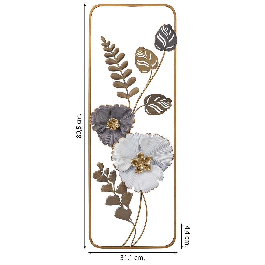 Carta da parati decorativa in metallo 31,1x89,5x4,4
