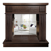 Camino Decorativo da Pavimento 99,7x103,4x27 cm con Specchio  Marina Plus Bianco