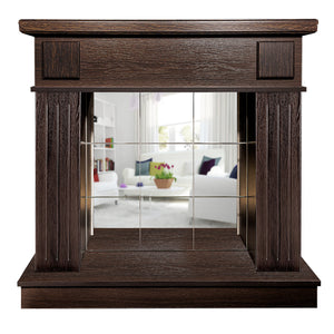 Camino Decorativo da Pavimento 99,7x103,4x27 cm con Specchio  Marina Plus Bianco