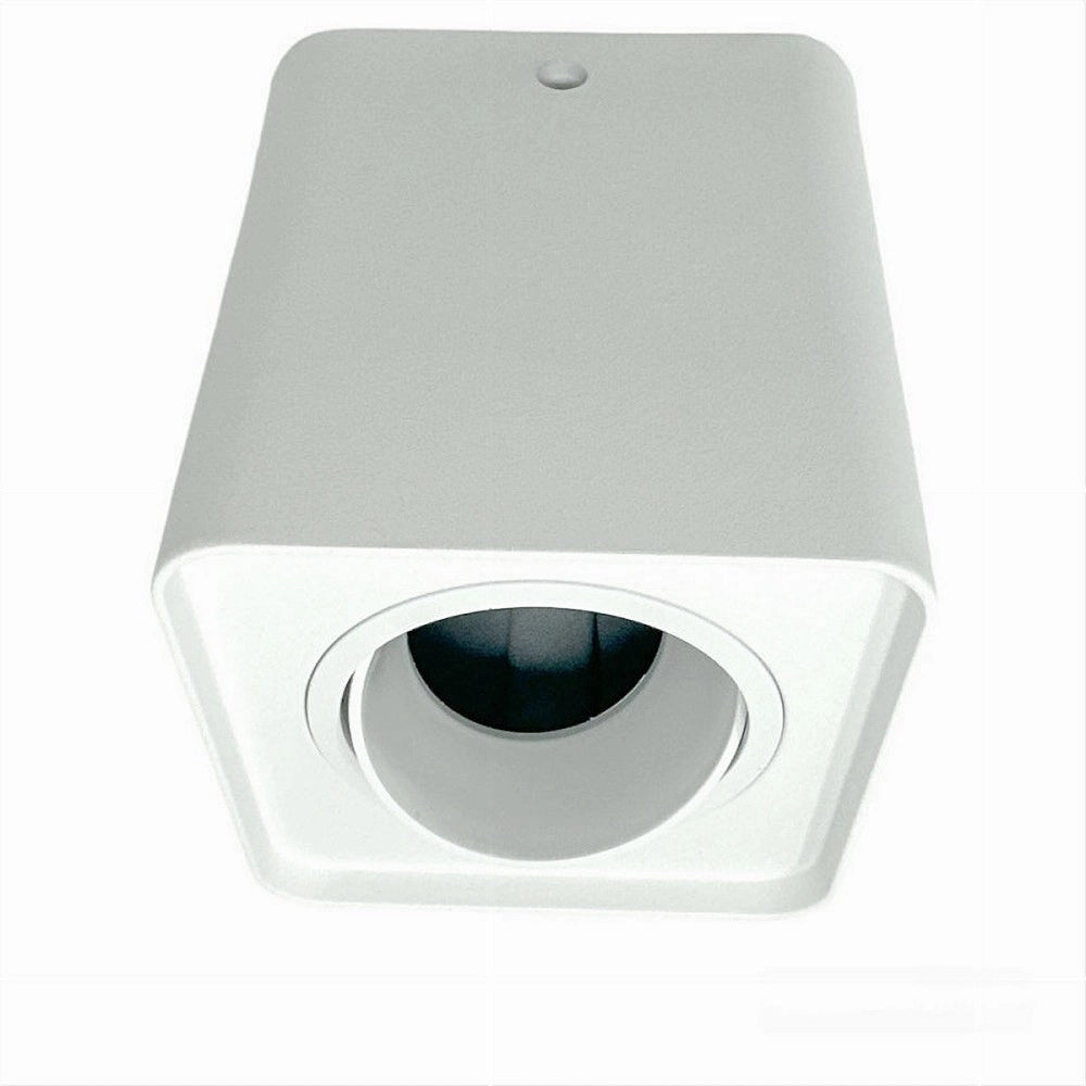 Trade Shop - Portafaretto Orientabile Da Soffitto Bianco Per Faretto Gu10 / Gu5.3 P34-gu10-b1 -