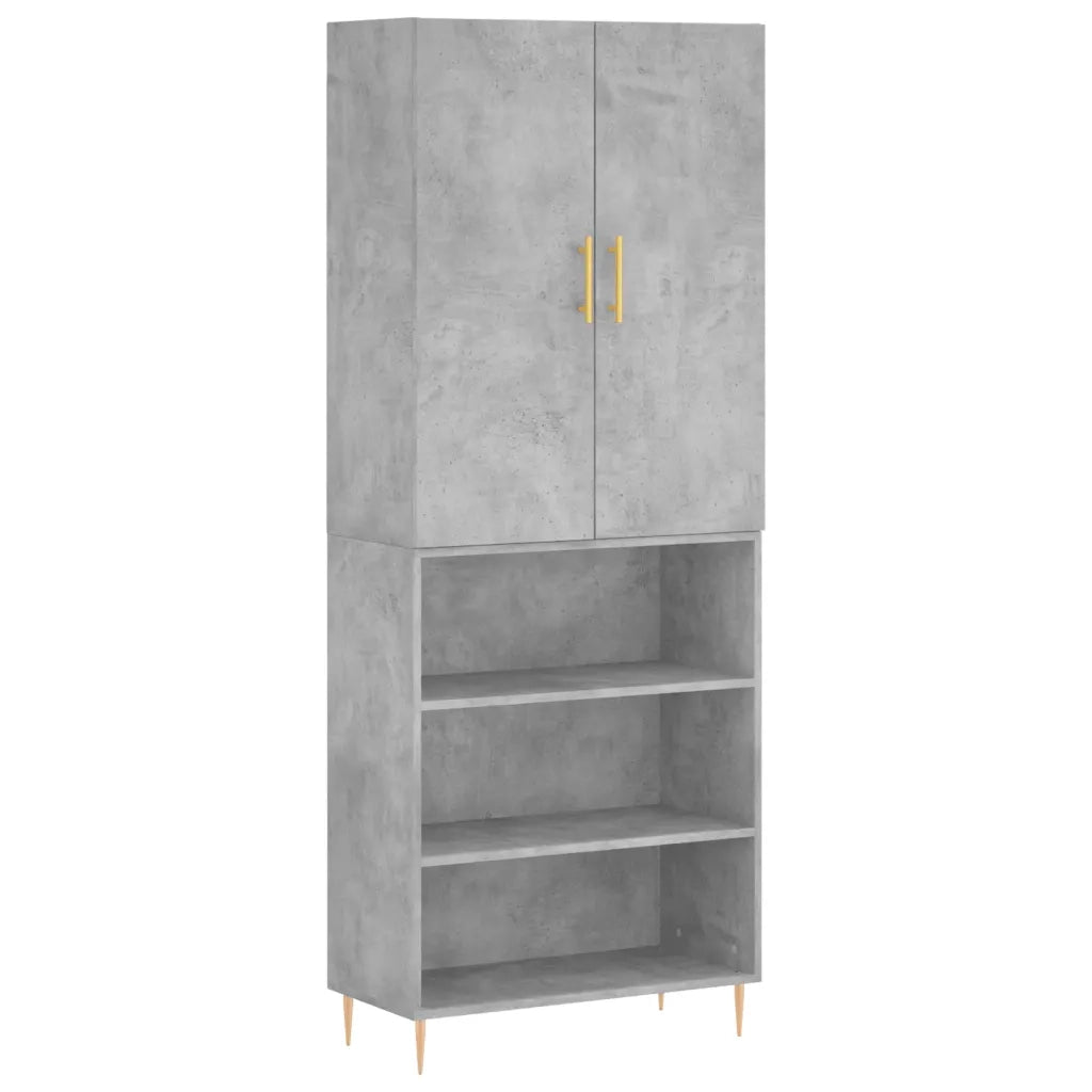Credenza Grigio Cemento 69,5x34x180 cm in Legno Multistrato 3196063