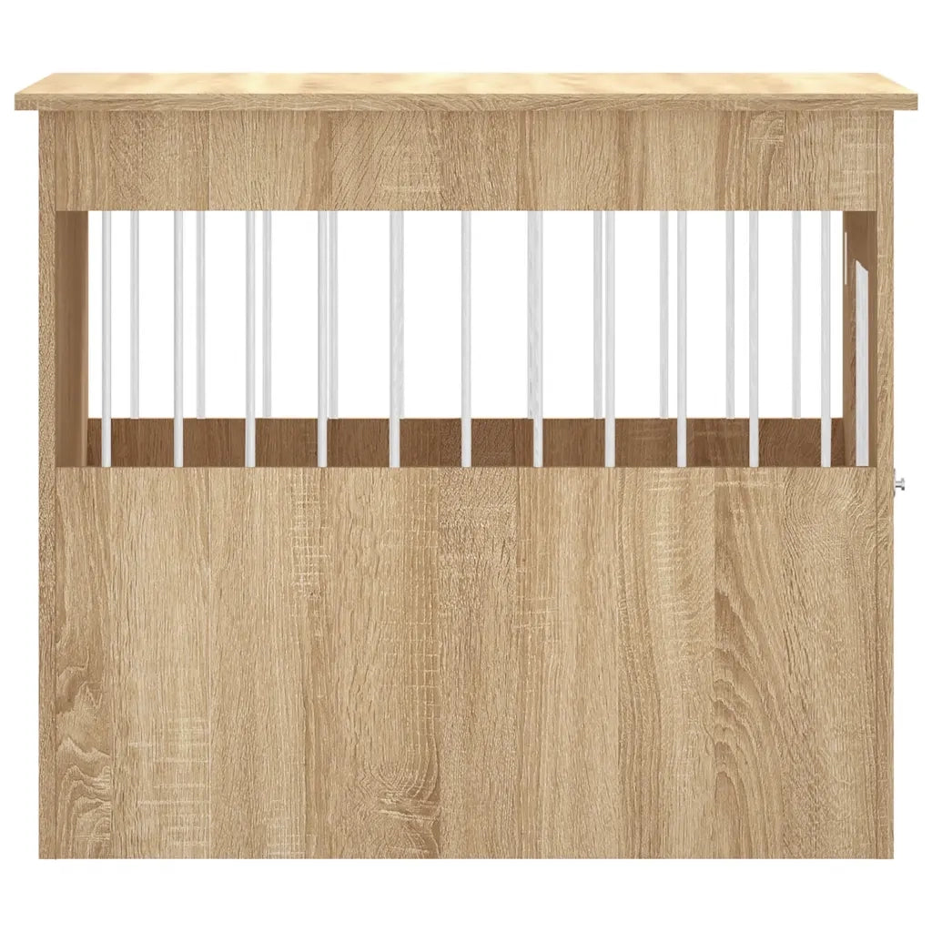 vidaXL Gabbia Cani da Arredamento Rovere Sonoma 55x80x68cm Multistrato
