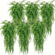 Set di piante artificiali da appendere per interni ed esterni - 6 pezzi di piante decorative in plastica - Finte piante verdi - Piante da appendere artificiali con vaso in plastica e foglie di edera - Adatto per la decorazione di interni ed esterni