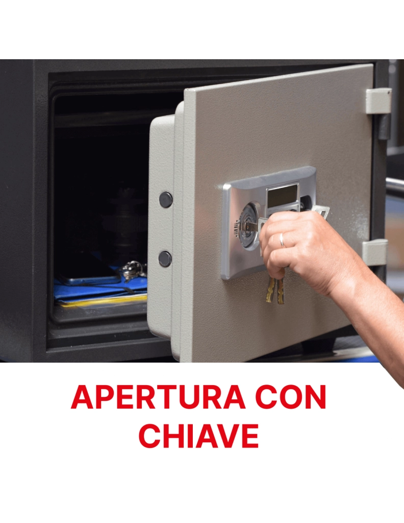 Cassaforte Vauban ignifuga, a prova di fuoco, serratura a codice elettronico, 2 catenacci, 12 L – THIRARD