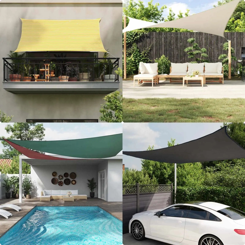 Vela Parasole | Telo Ombra | Vela da ombra solare Oxford rivestito in PU
