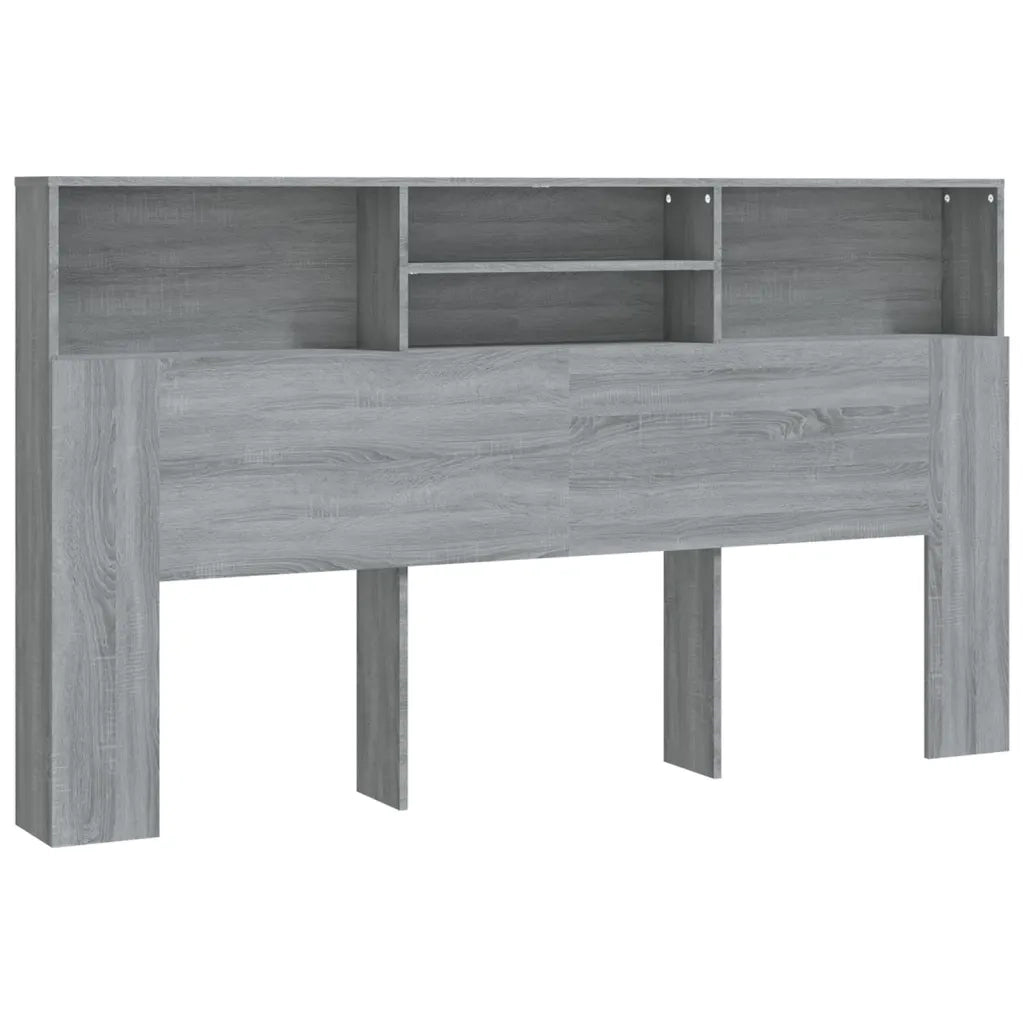 Testiera con Scomparti-Testata del letto Grigio Sonoma 180x19x103,5 cm