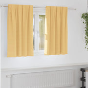 Tende Blackout con Anelli 2 pcs Beige 140 x 140 cm Poliestere 4107423