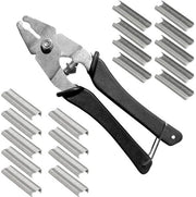 Worstklemmen con 1200 klemmen, klemme per varco di alluminio inossidabile, klemme di chiusura (adatta per recinti, cancelli, decorazione interna, materassi, auto e mobili)