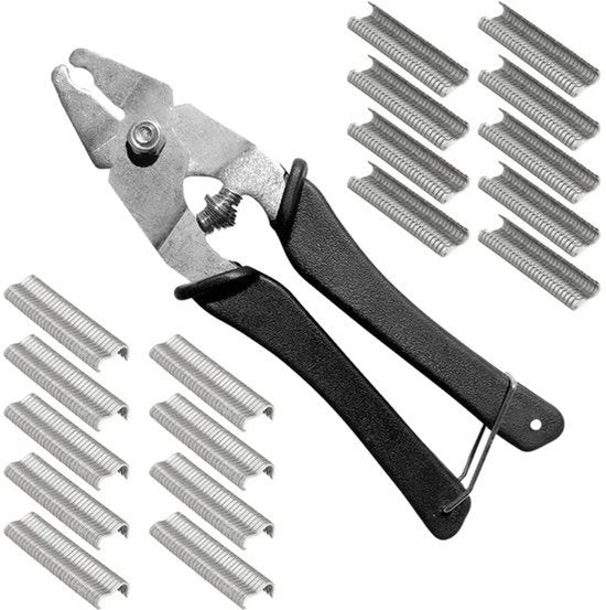 Worstklemmen con 1200 klemmen, klemme per varco di alluminio inossidabile, klemme di chiusura (adatta per recinti, cancelli, decorazione interna, materassi, auto e mobili)