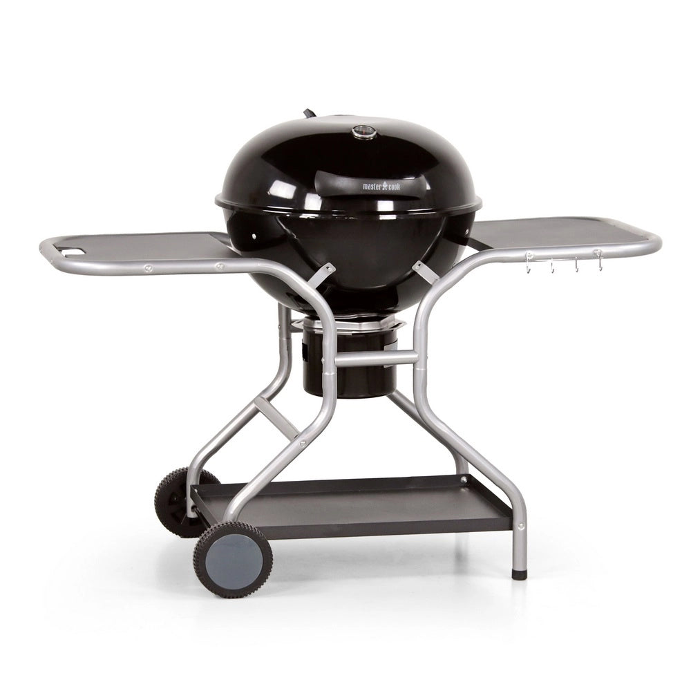 Barbecue a Carbone Carbonella 130x66x101 cm con Carrello Sally Nero