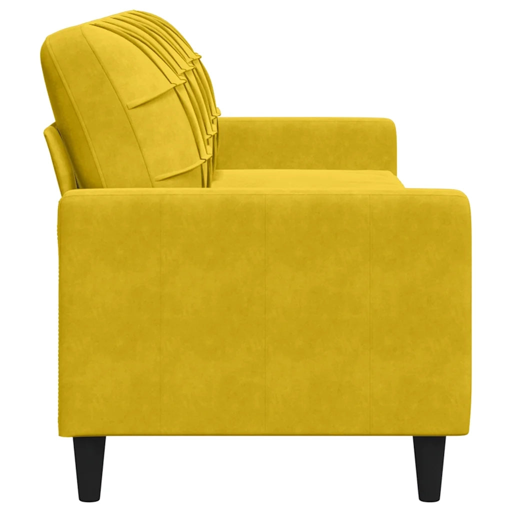 Divano a 3 Posti Giallo 210 cm in Velluto 4007650