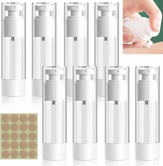 Dispensatore di flaconi in plastica da 30 ml - flessi aerei per crema idratante per viaggi - flessi con pompa senza aria.