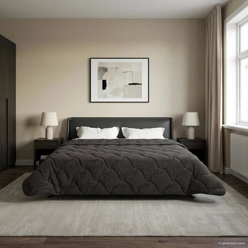 Duvet Invernale Trapuntato Antracite 220 x 260 cm