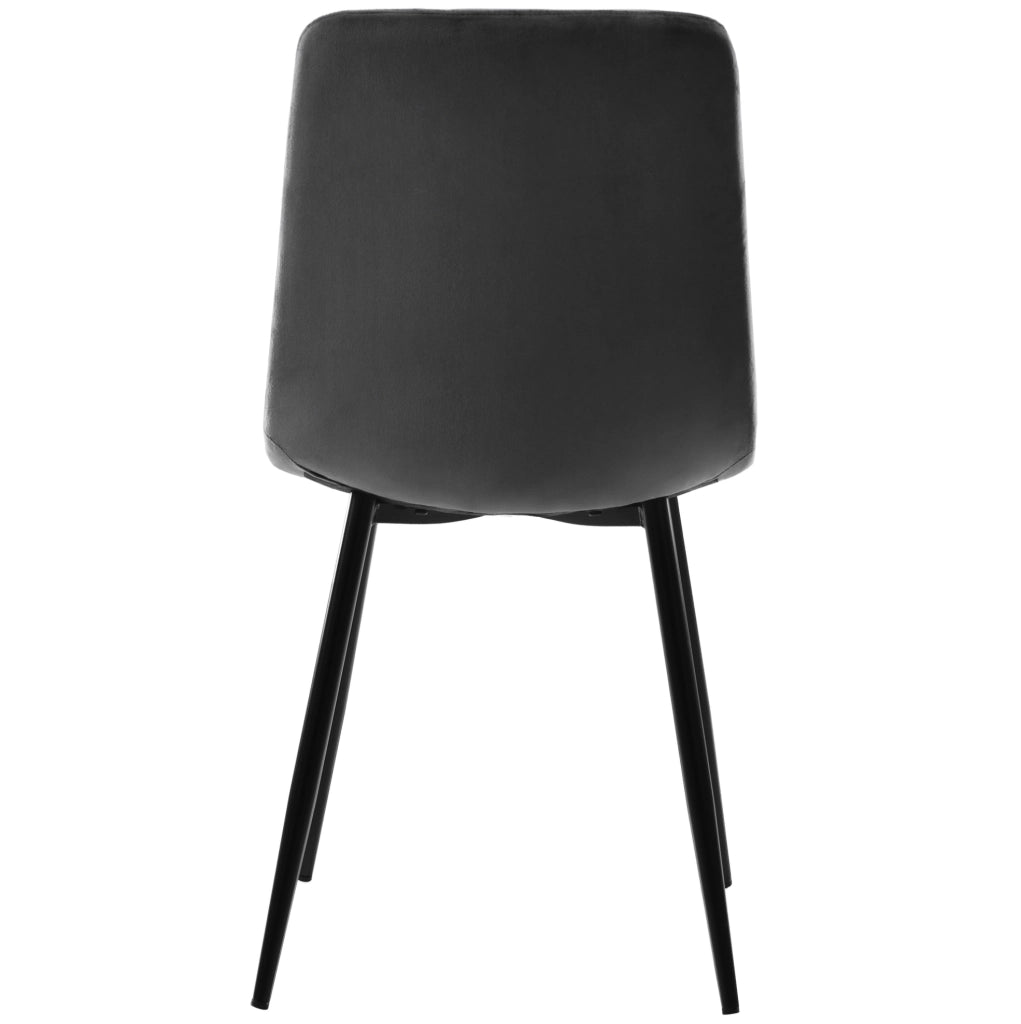 Set tavolo da pranzo 80x80x76 cm con 4 sedie; MDF; metallo; velluto multicolore