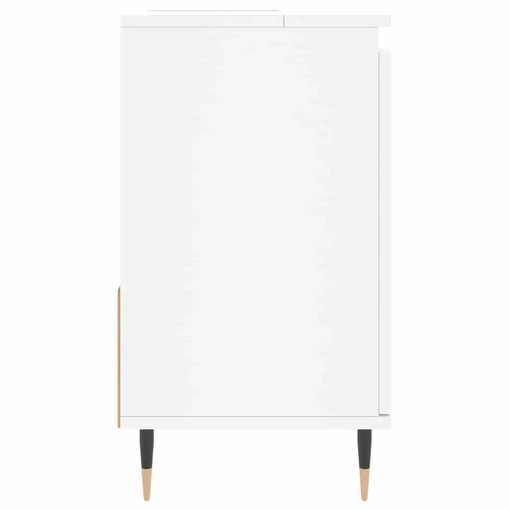 Armadietto da Bagno Bianco 65x33x60 cm in Legno Multistrato 831596