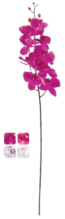 1 Pezzo Fiori Artificiali Orchidea con Ramo 9 Fiori 98 cm 4 Colori
