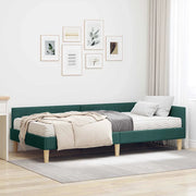 Struttura Letto Angolare con Materasso 2 pz-Giroletto con materasso Verde Tessuto 160677