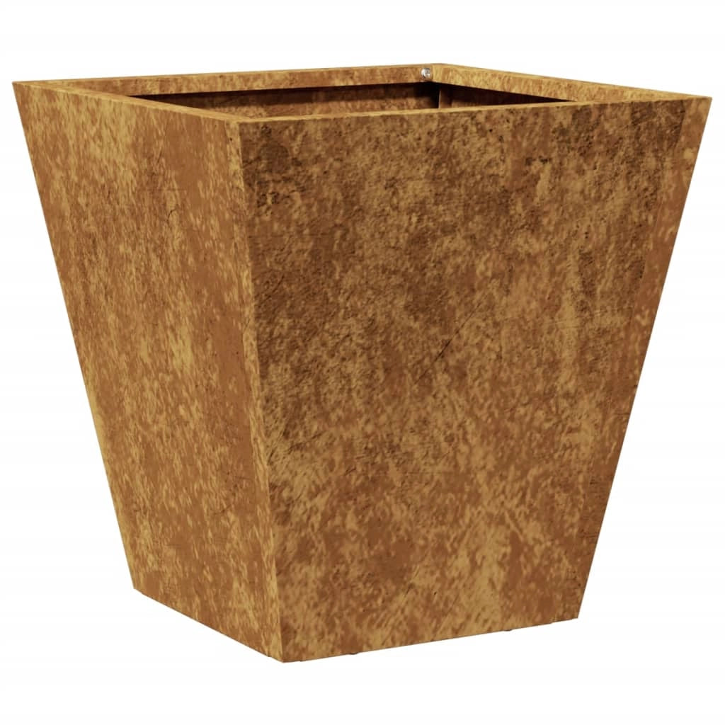 Fioriera rialzata per piante e fiori terrazza giardino 30 x 30 x 30 cm acciaio Corten marrone 02_0037488