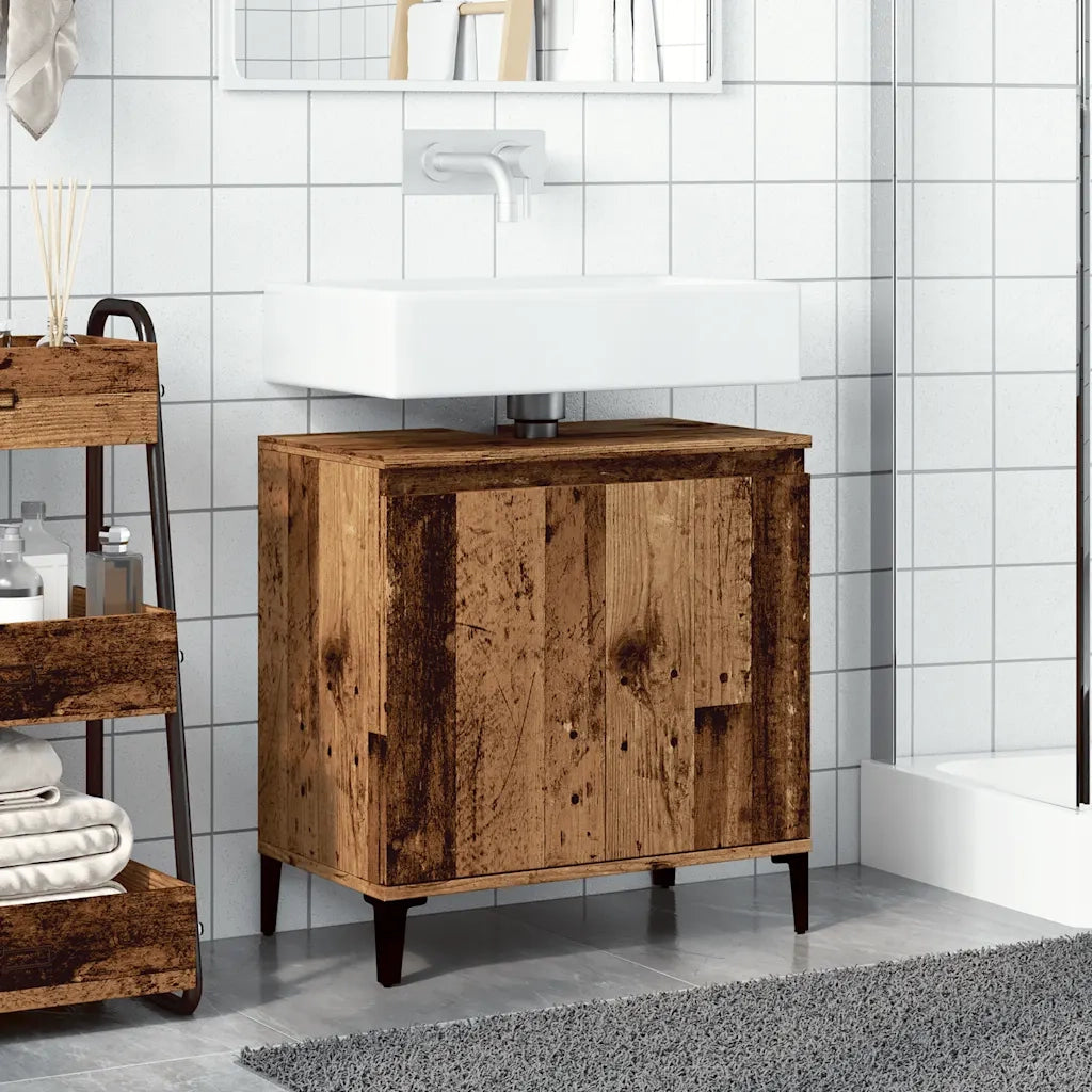 Mobile Lavabo Legno Antico 58x33x60 cm in Legno Multistrato 857117