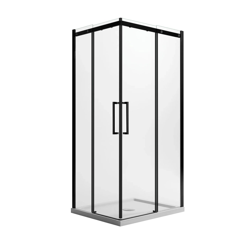 Box Doccia Quadrato 75x75 CM 198 CM Vetro Trasparente 8 MM Quadrata con EasyClean mod. Prime Bla Corner