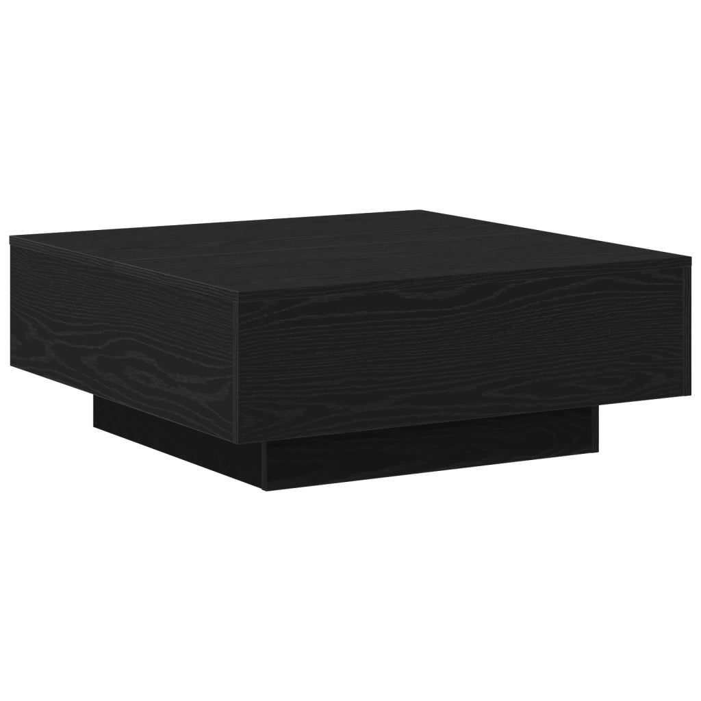 Tavolino da caffÃ¨  Nero Rovere 80x80x31 cm in Legno Ingegnerizzato