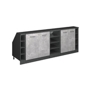 Set di mobili sottotetto Rion Calcestruzzo/Antracite 210 cm Set di 5 carcasse armadio profondità 60 cm Vicco