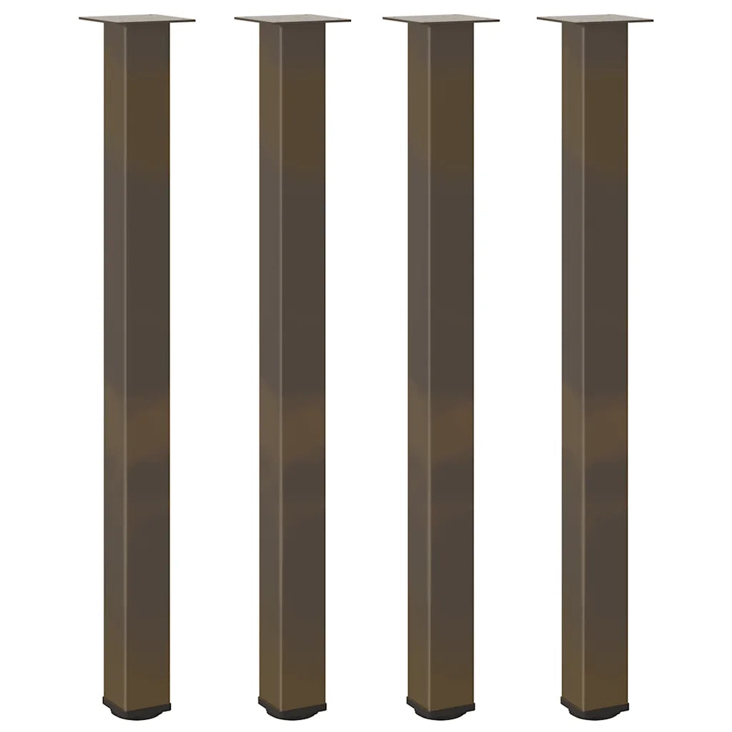 Gambe per tavolo da bar 4 pz in acciaio naturale 110-112 cm 4012483