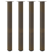 Gambe per tavolo da bar 4 pz in acciaio naturale 110-112 cm 4012483
