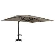 IDMarket - CALVI taupe 3x4 M ombrellone sfalsato a 360° con copertura