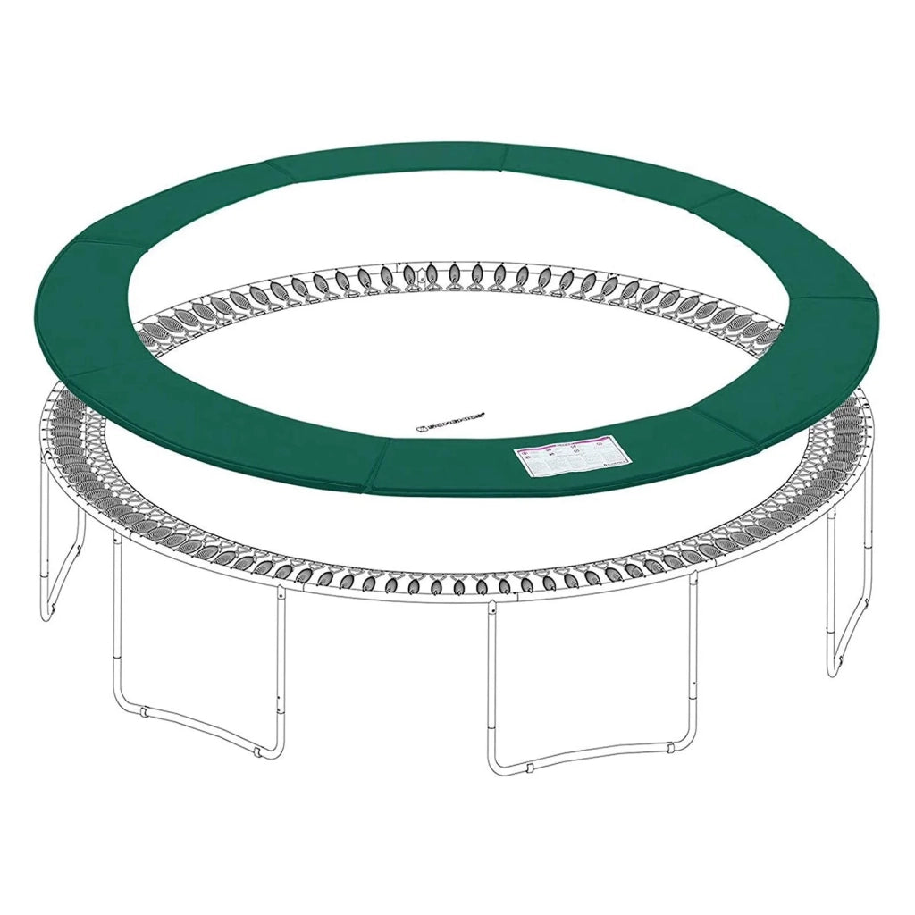 Copertura di sicurezza di ricambio per trampolino diametro 366 cm resistente ai raggi UV antistrappo misura standard verde 12_0001973
