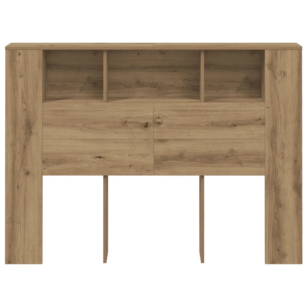 Mobiletto con testiera in rovere artigianale 140x18,5x102,5 cm in legno ingegnerizzato 856881